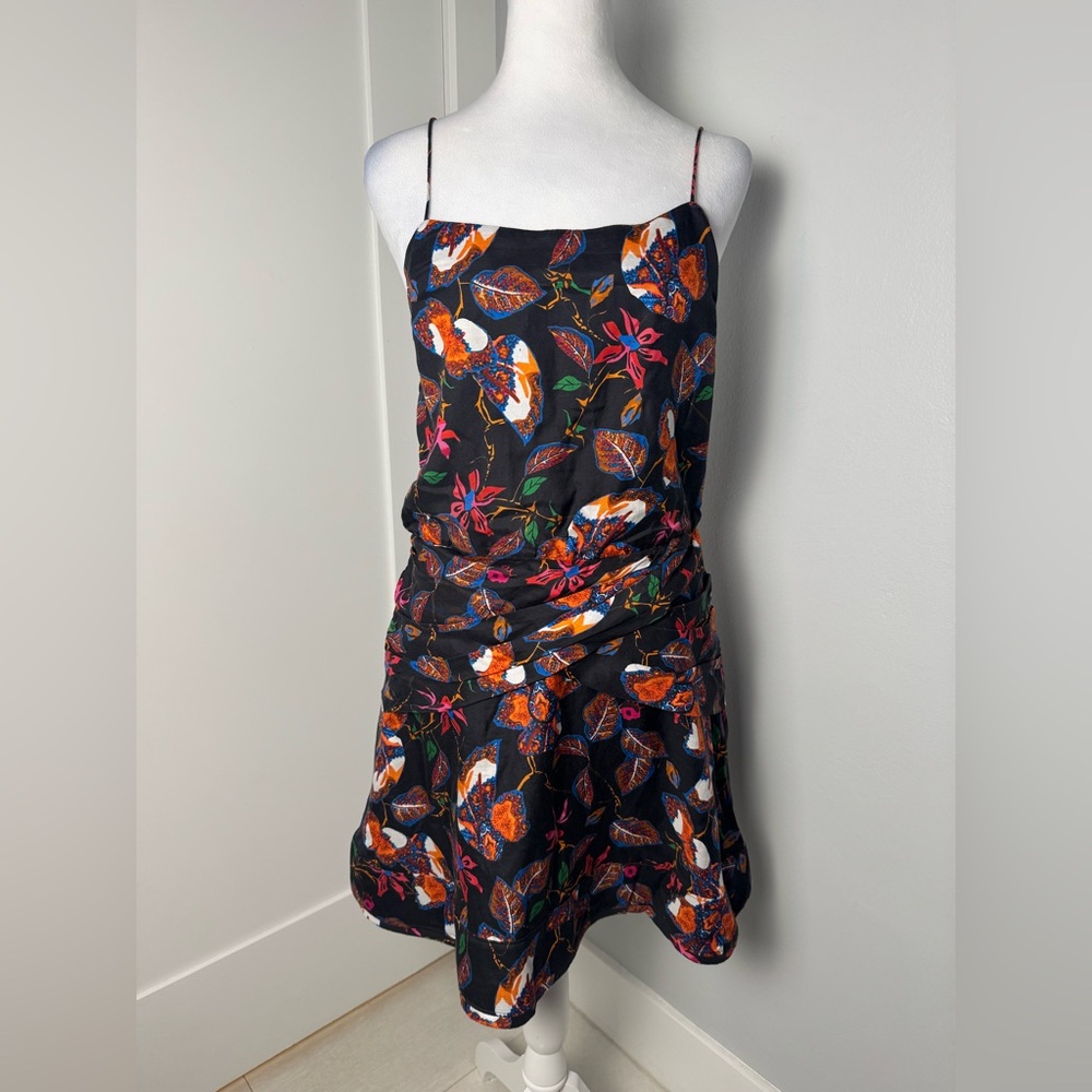 ❌SOLD❌Derek Lam 10 Crosby Floral Camisole Flounce Twist Slip Mini Dress - Picture 2 of 10